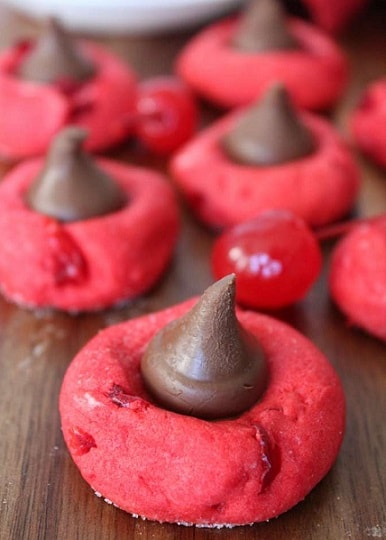 Chocolate Cherry Blossom Cookies.