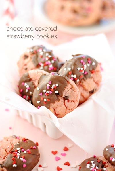 Chocolate Covered Strawberry Cookies.