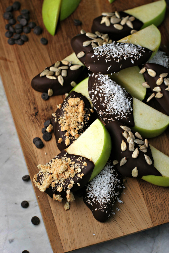Chocolate Dipped Apple Slices by Begin Within Nutrition