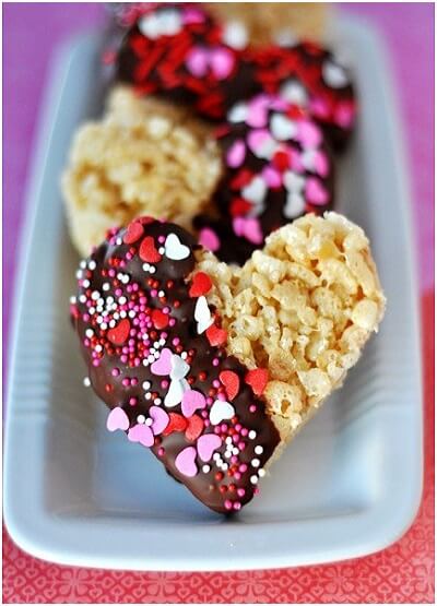 Chocolate Dipped Krispie Treats.