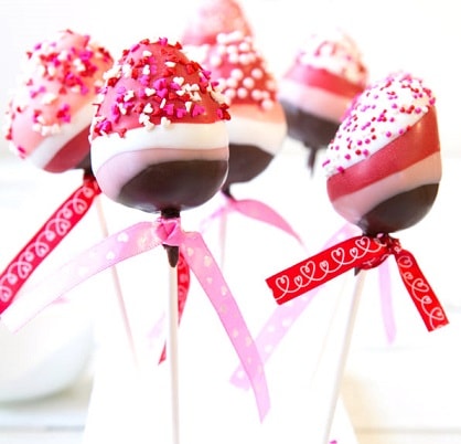 Chocolate Dipped Strawberry Pops.