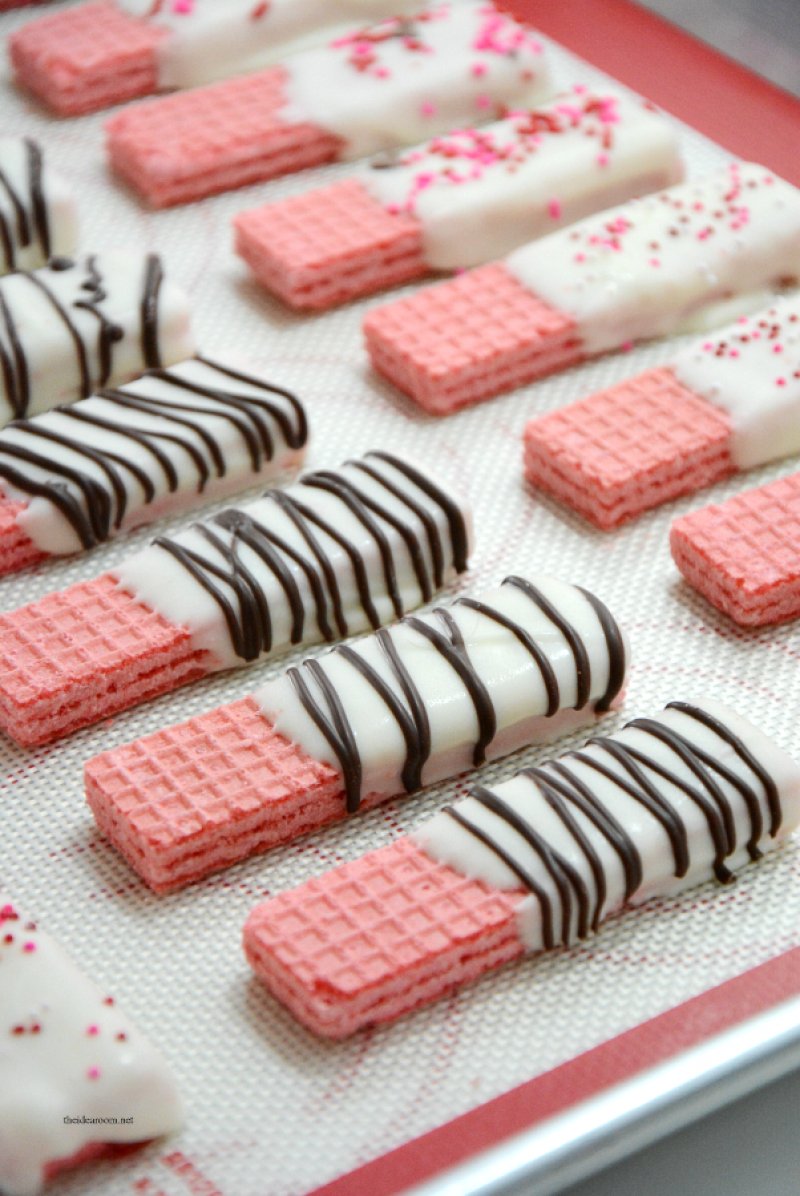 Chocolate Dipped Wafer Cookies.