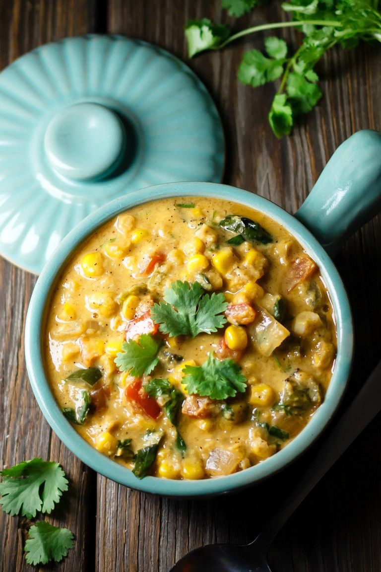 Cilantro and Sweet Corn Soup.