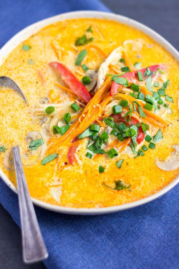 Coconut Curry Chicken Soup with Quinoa from One Clever Chef