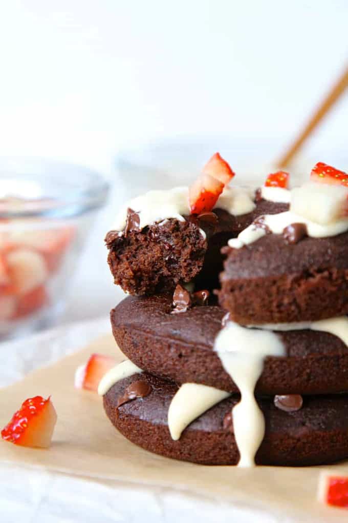 DOUBLE CHOCOLATE CHIP BROWNIE DOUGHNUTS