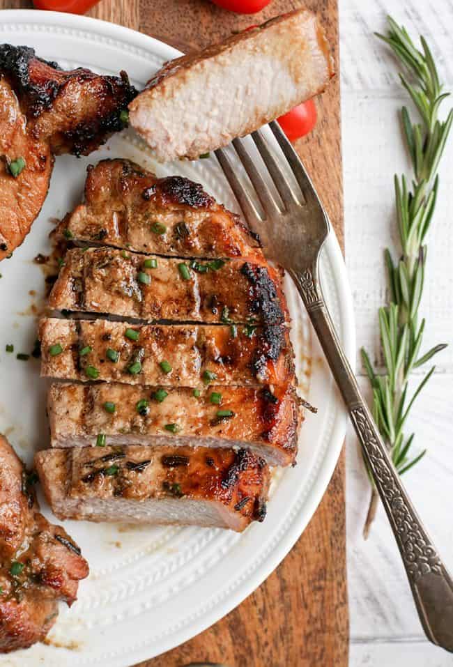 Dijon Rosemary Pork Chops from Real Food with Jessica