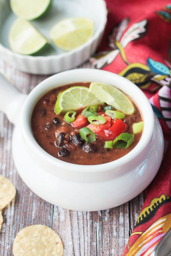 EASY BLACK BEAN SOUP BY VEGGIE INSPIRED