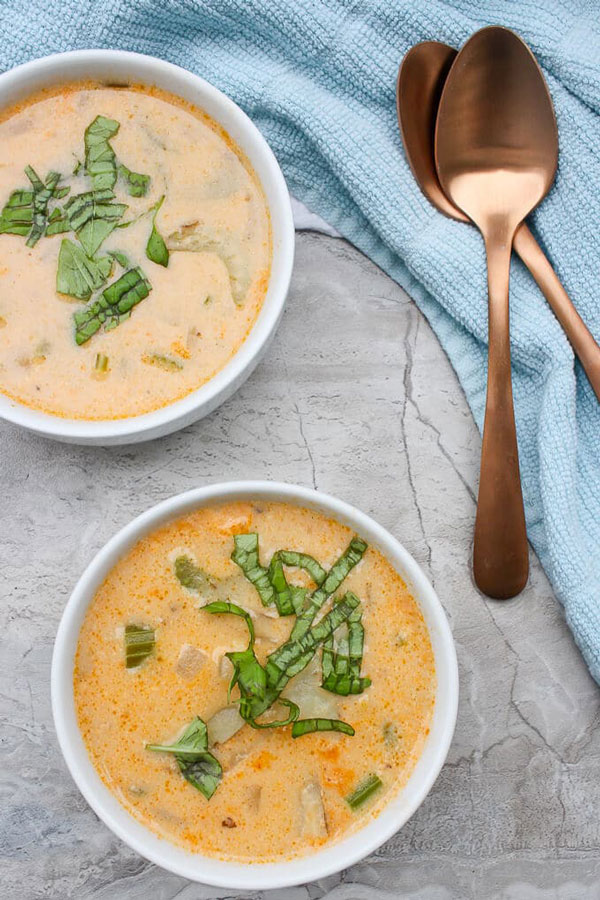 Easy Clam Chowder with Smoked Oysters from Champagne Tastes