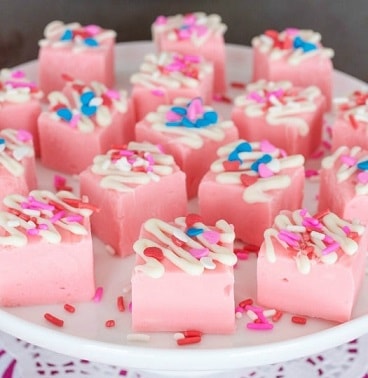 Easy Pink Lemonade Fudge.