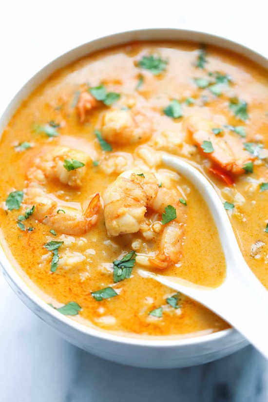 Easy Thai Shrimp Soup.