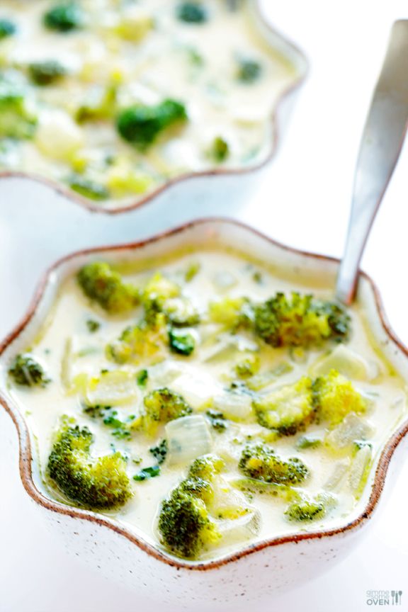 Five-Ingredient Broccoli and Cheddar Soup.