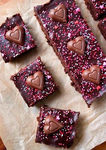 Fudge Brownies with Chocolate Ganache.