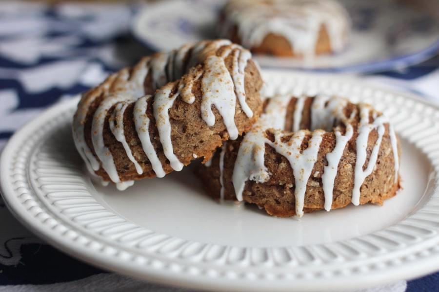 Glazed Maple Cinnamon Doughnuts.