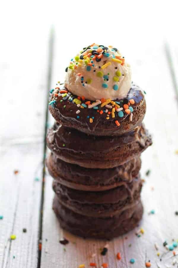 Gooey Chocolate Doughnuts.