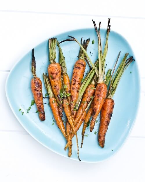 Grilled Carrots with Lime and Cilantro from A Couple Cooks