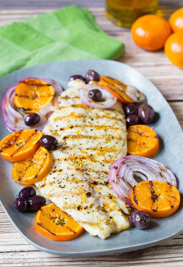 Grilled Grouper with Oranges and Olives from A Spicy Perspective