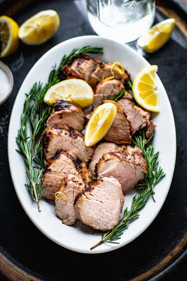 Grilled Lemon Garlic Pork Tenderloin from Healthy Seasonal Recipes