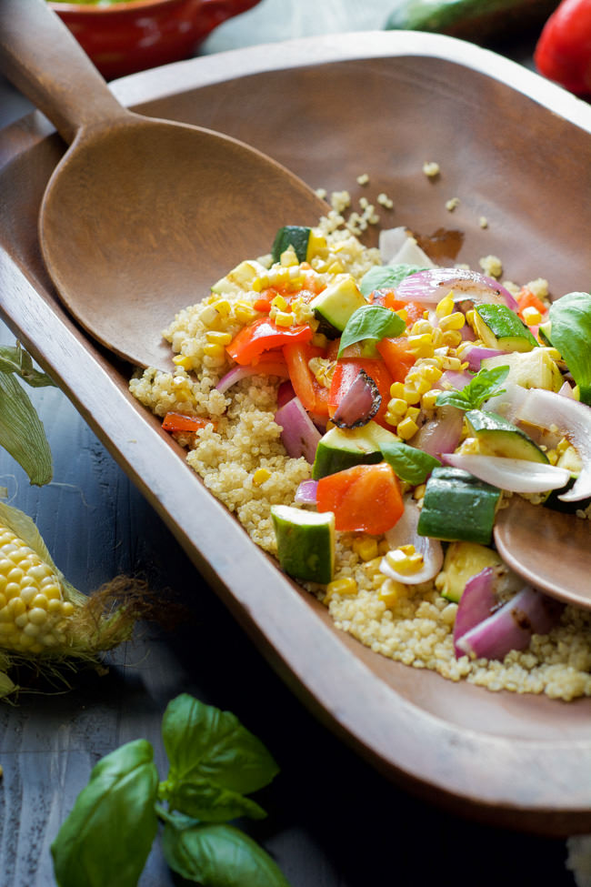 Grilled Summer Vegetable Quinoa Salad by With Salt & Wit