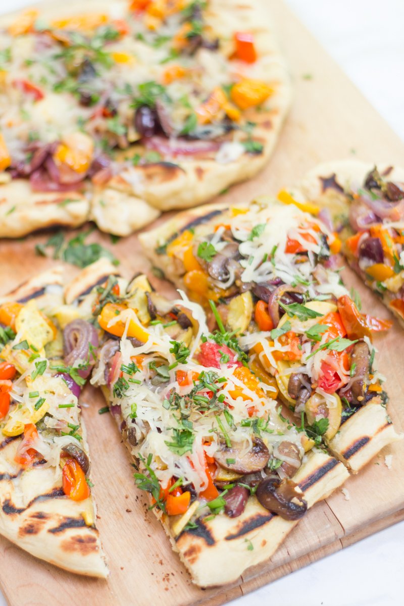 Grilled Veggie & Pesto Flatbread by Back to Her Roots