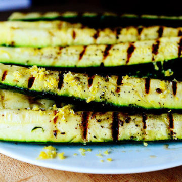 Grilled Zucchini with Yummy Lemon Salt from The Pioneer Woman