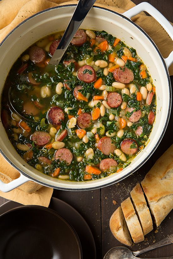 Kale, White Bean, and Sausage Soup.