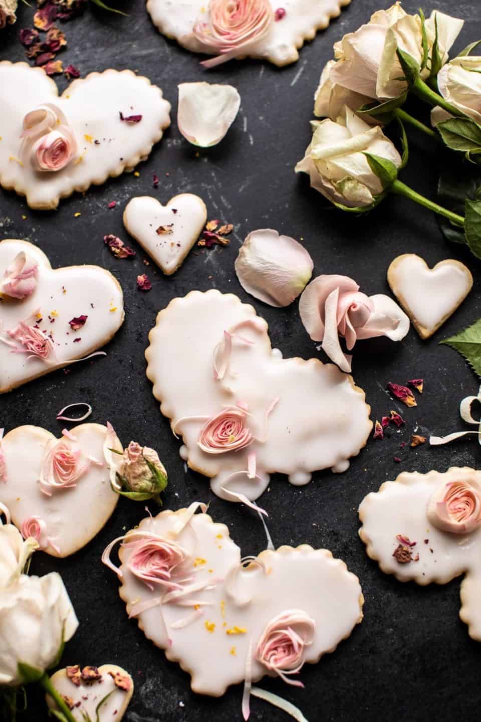 Lemon Rose Shortbread Cookies via Half Baked Harvest