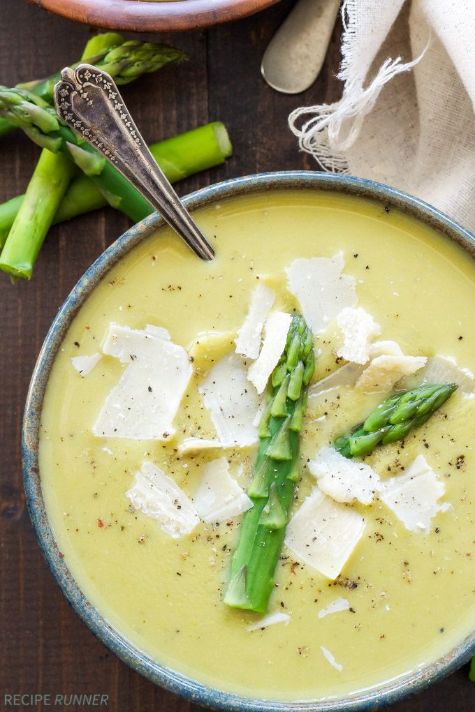 Light Creamy Asparagus Soup.