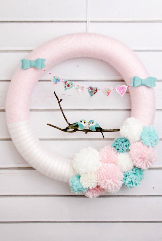 Lovebirds Wreath