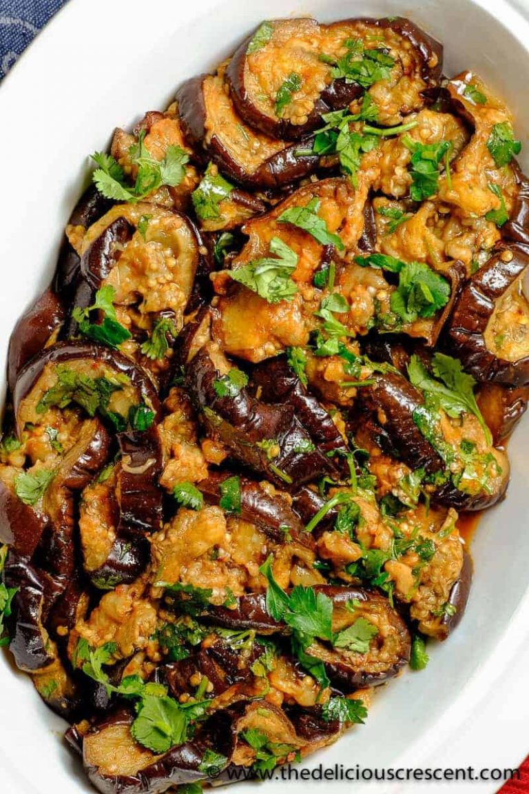 MOROCCAN EGGPLANT SALAD WITH CHERMOULA BY THE DELICIOUS CRESCENT