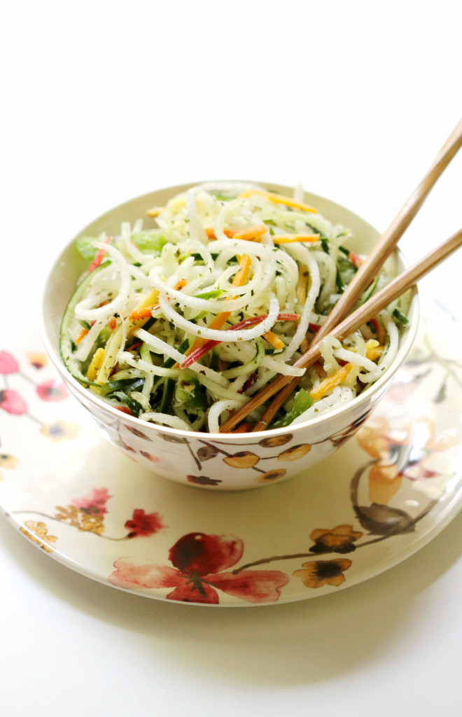 RAW SPIRALIZED THAI SALAD BY STRENGTH AND SUNSHINE