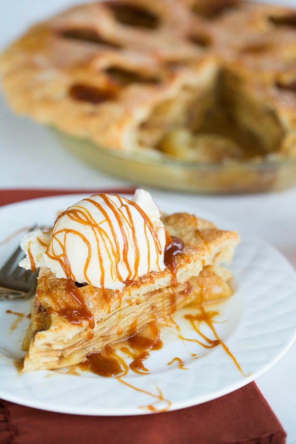 Salted Caramel Apple Pie by Brown Eyed Baker