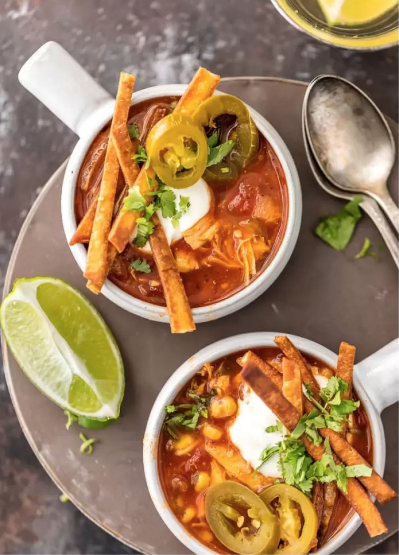 Slow Cooker Chicken Tortilla Soup.