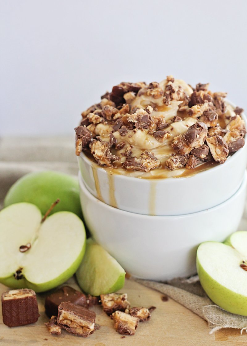 Snickers and Caramel Apple Dip by Busy Mommy