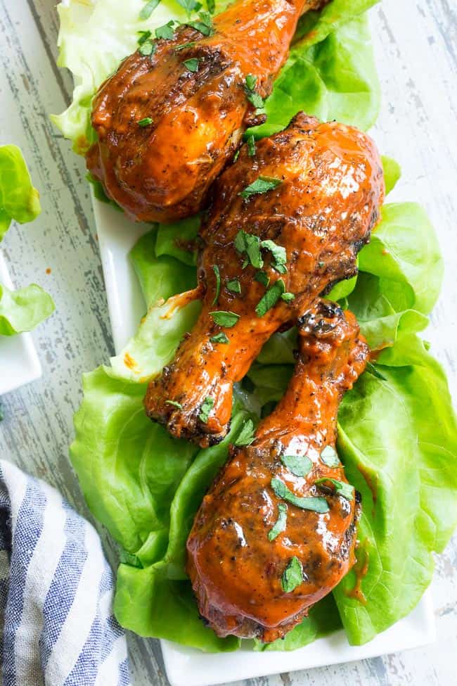 Spicy Grilled Chicken Drumsticks from Paleo Running Momma