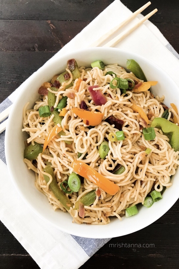 Spicy Vegan Rice Noodles - Simple Sumptuous Cooking