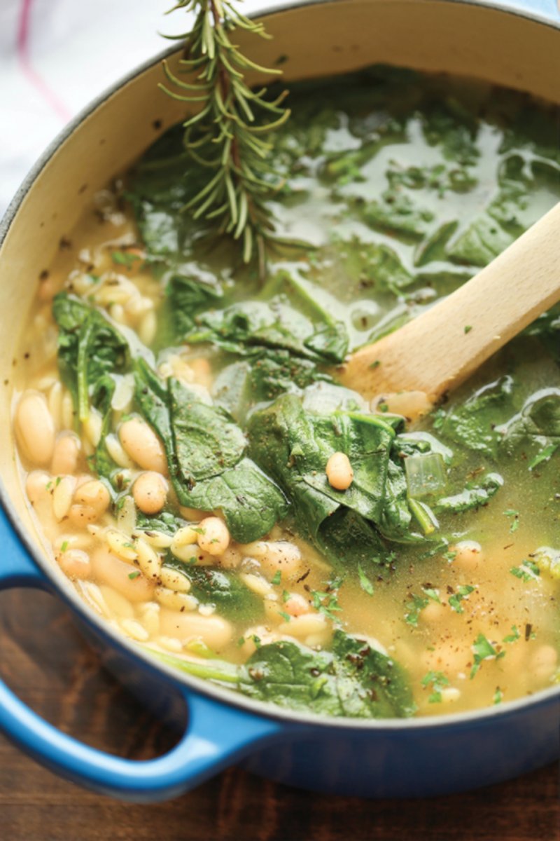 Spinach and White Bean Soup.