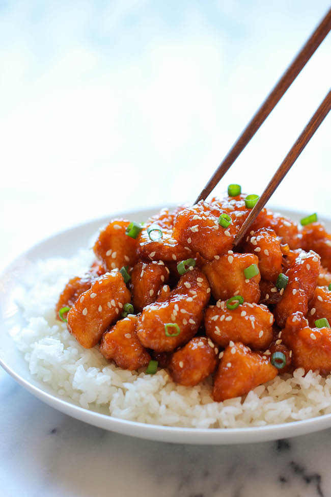 Sweet and Sour Chicken via Damn Delicious