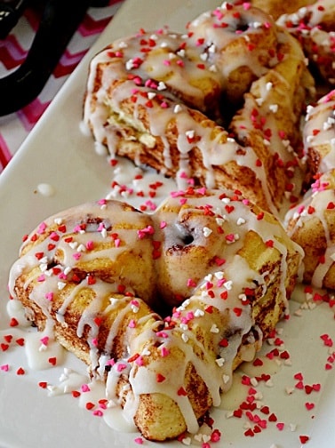 Sweetheart Cinnamon Rolls.