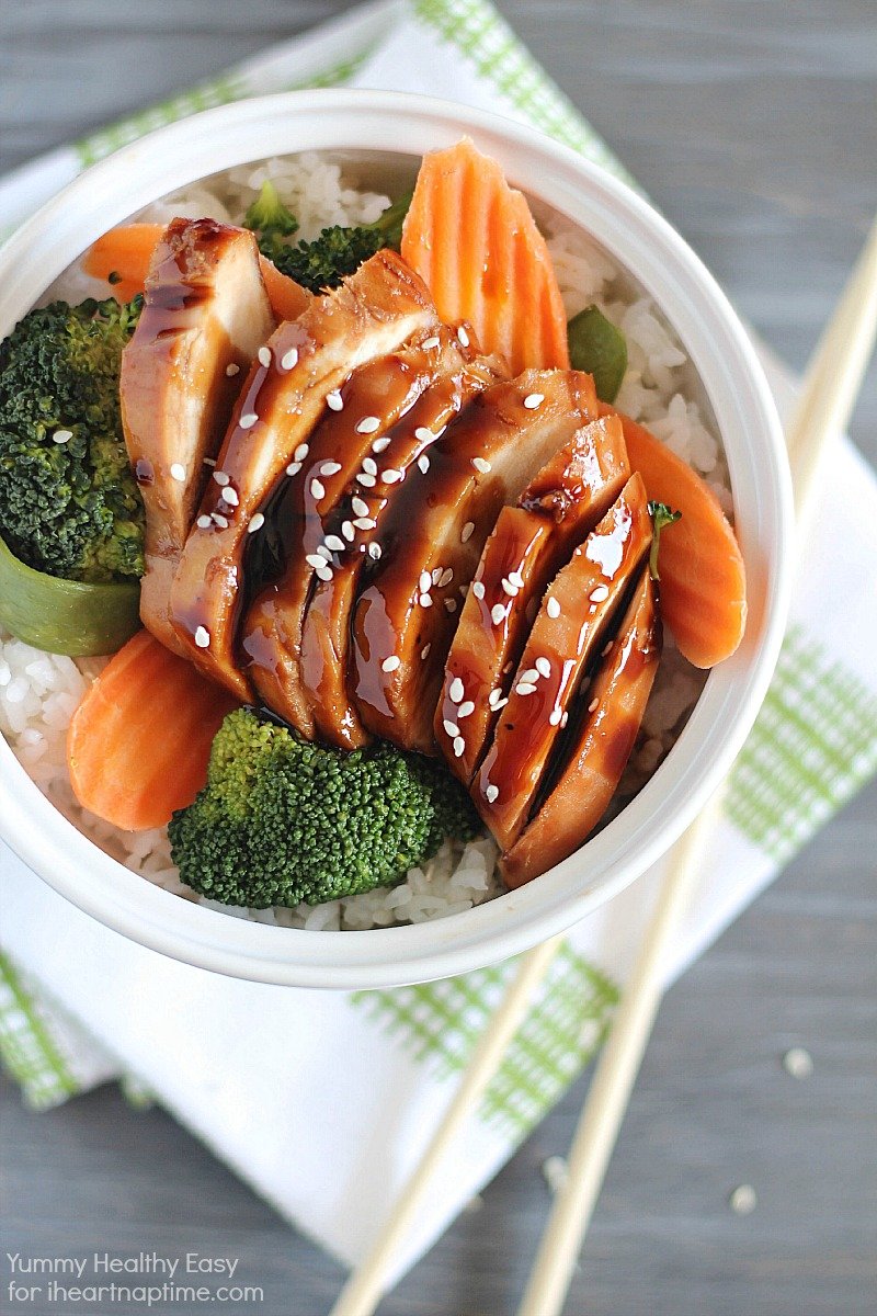 Teriyaki Chicken Bowls via I Heart Naptime