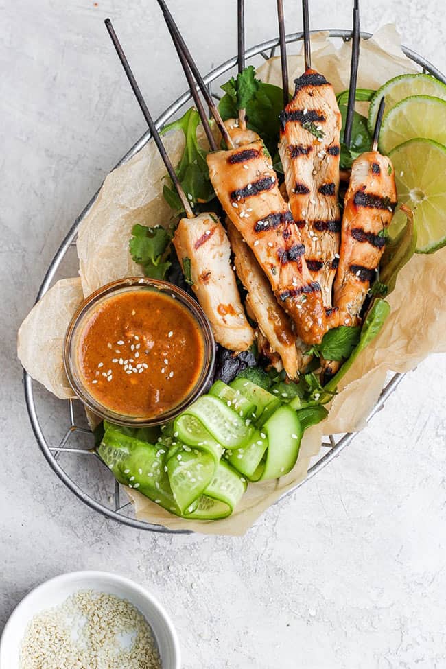Thai Chicken Skewers from The Wooden Skillet