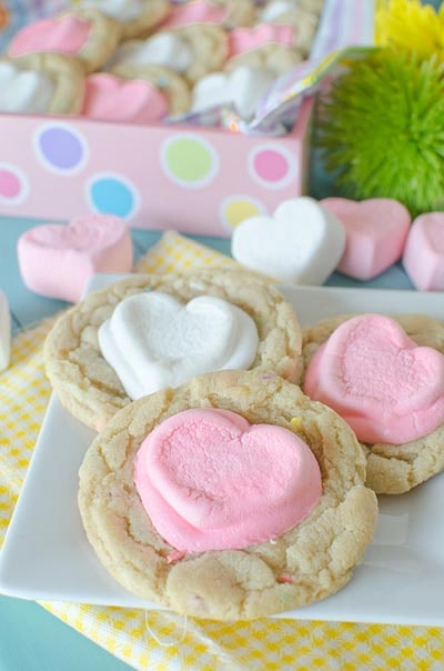 Valentine White Hot Cocoa Sprinkles Cookies.