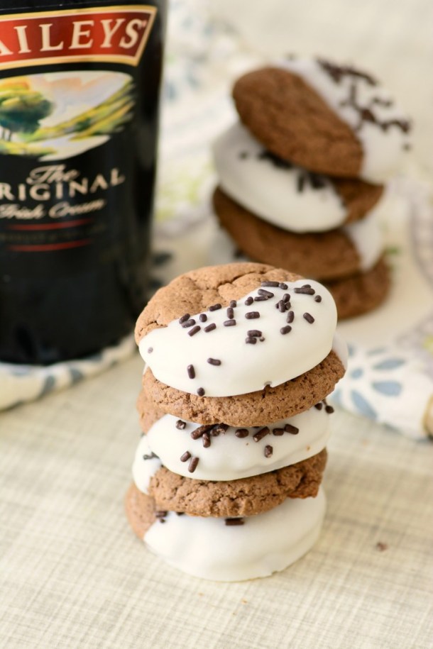 BAILEY’S CHOCOLATE DIPPED COOKIES