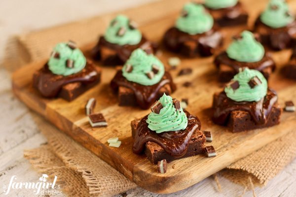 Brownies with Chocolate Ganache & Mint Buttercream