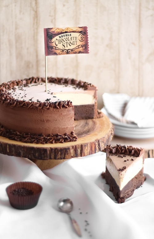 Double Chocolate Stout Mousse Cake