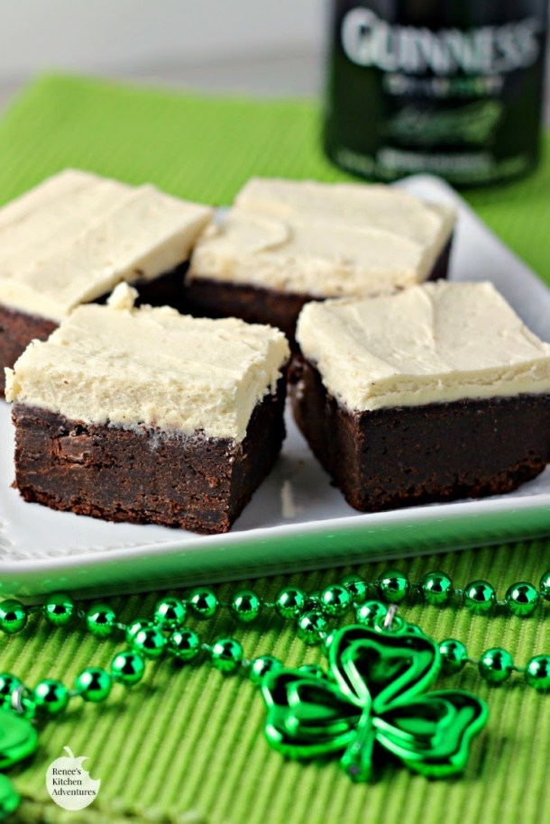 GUINNESS BROWNIES WITH MAPLE BUTTERCREAM FROSTING