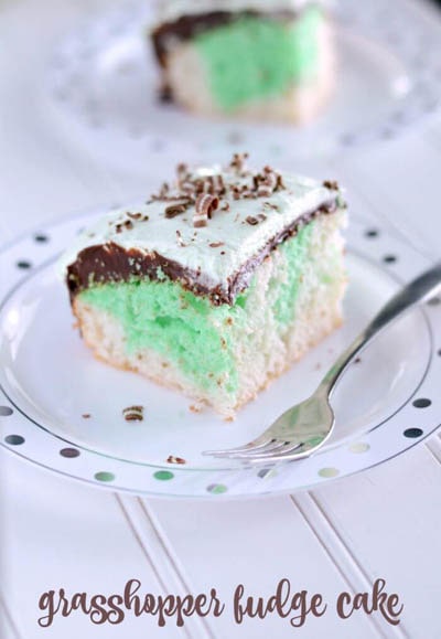 Grasshopper Fudge Cream Cake.