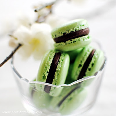 Grasshopper Mint Macaron.