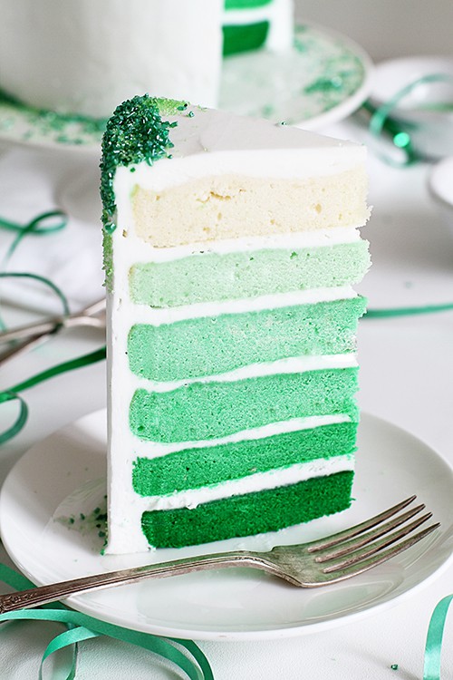 Green Ombre Cake By I Am Baker