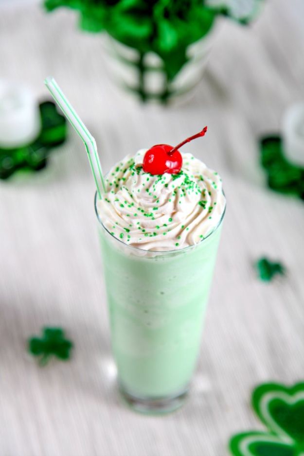 Homemade Shamrock Shake.