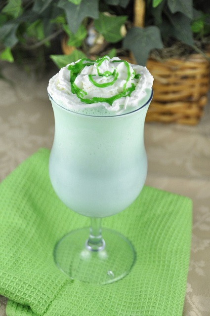 Homemade Shamrock Shake.